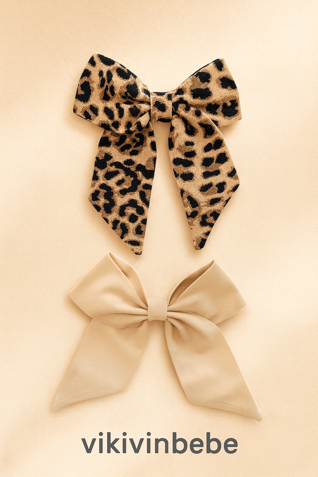 Leopar Desenli İkili Fiyonk Toka Seti