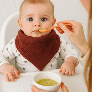 kahverengi müslin mama önlüğü