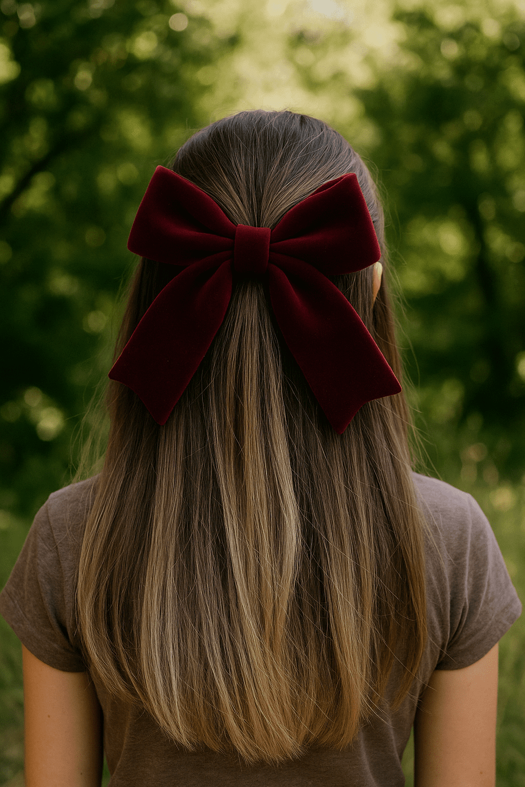 bordo kadife fiyonk toka