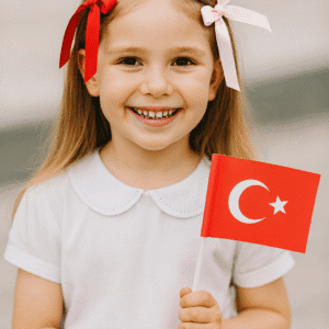 Kurdeleli Saç Tokası Seti Kırmızı-Beyaz 4'lü
