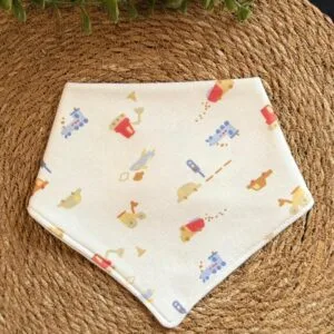 2 çıtçıtlı interlok penye bebek önlüğü kumaş detayı