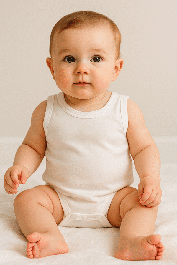 Beyaz Askısız Bebek Body