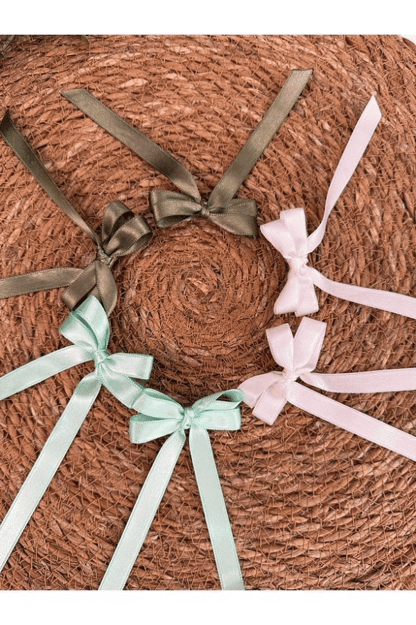6’lı Kurdele Toka Seti – 4.5 cm Timsah Ağızlı Klips, Renkli Fiyonk Saç Tokası - Görsel 6
