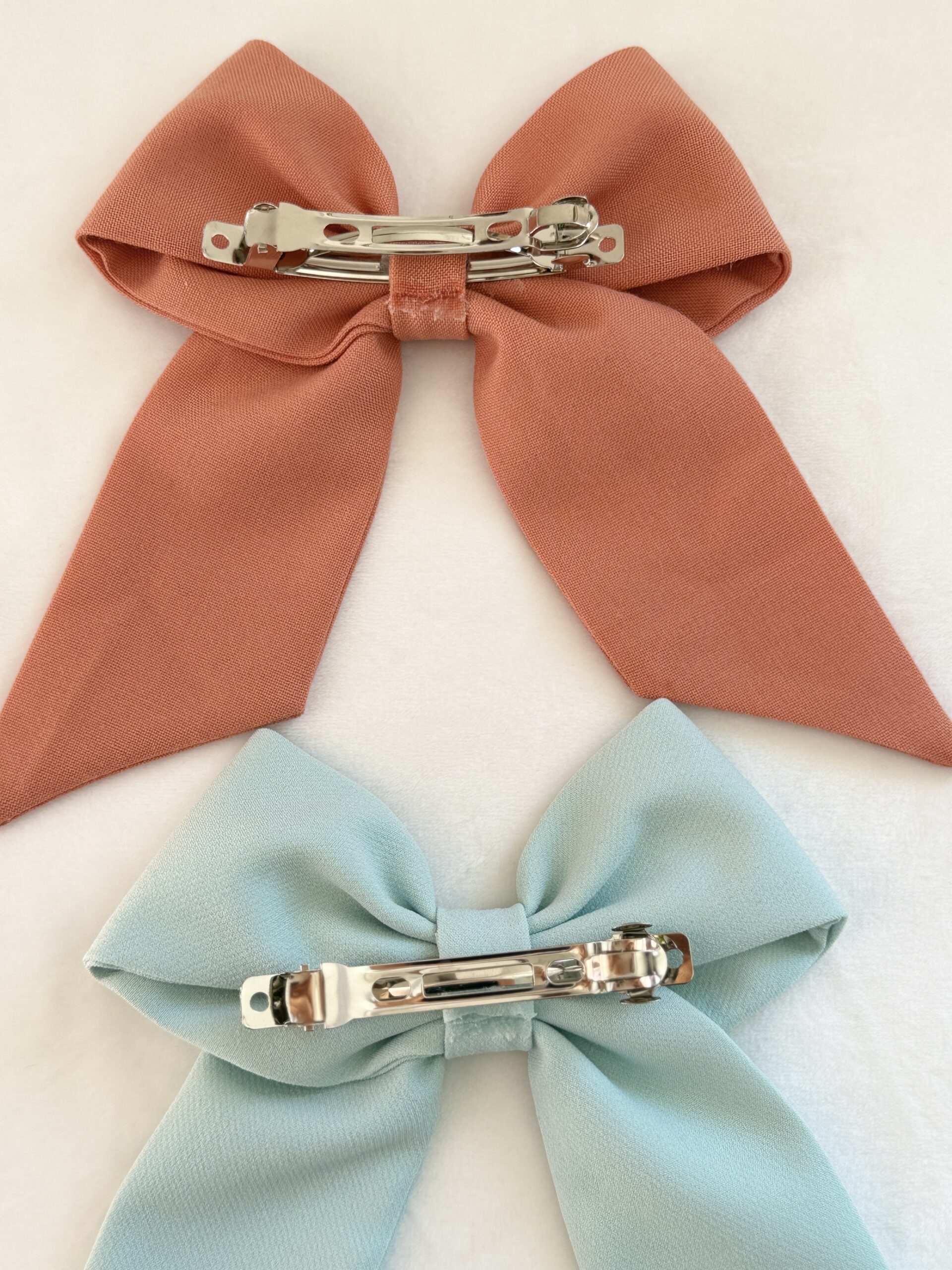 barrette klipsli el yapımı büyük fiyonk toka renkli set