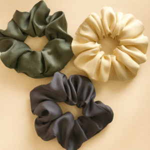 saten scrunchie saç tokası seti