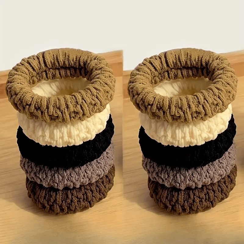 `VikivinBebe iz bırakmayan saç lastiği seti 4,5 cm çap kalın lastik tokalar`