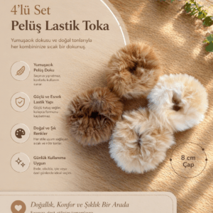 Peluş Lastik Toka Seti
