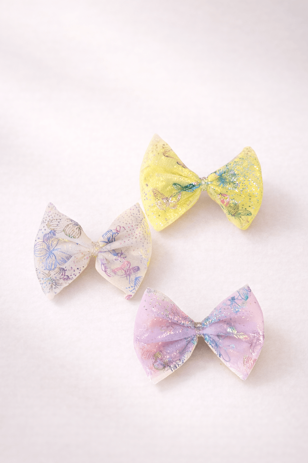 3 renk tül fiyonk toka seti ürün fotoğrafı ön görünüm