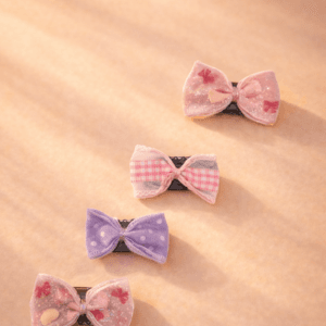 4’lü saçsız bebek tokası seti mini klipsli bebek saç aksesuarı ürün fotoğrafı