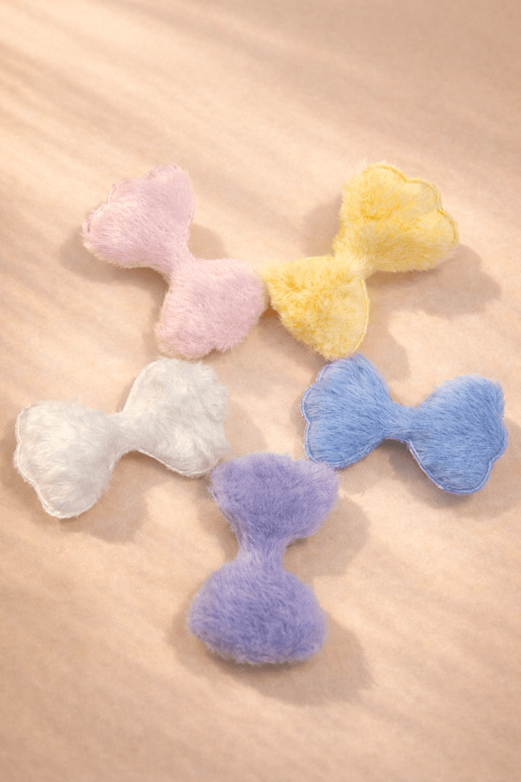 Peluş fiyonk çocuk tokası 5 li set ön görünüm