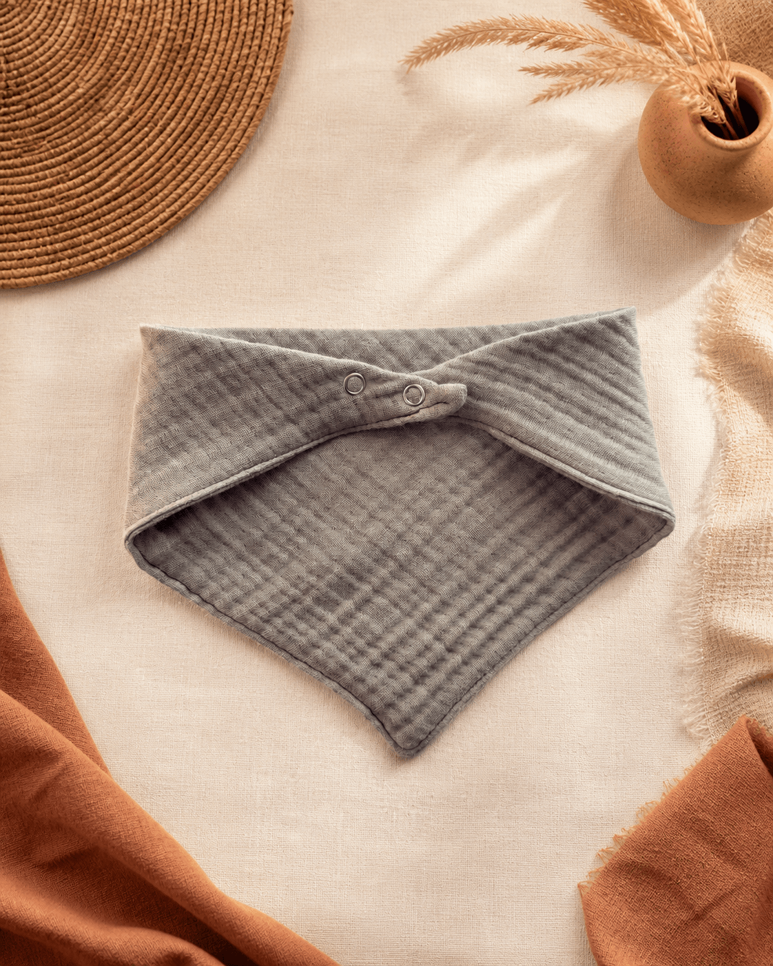 4 Katlı Müslin Bebek Önlüğü Çift Çıtçıtlı – %100 Pamuk Nefes Alan Mama ve Salya Önlüğü - Görsel 25