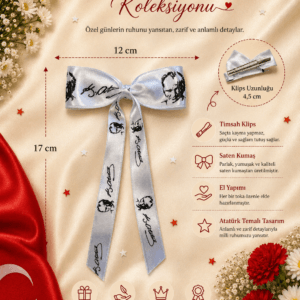 Atatürk silüetli saten toka